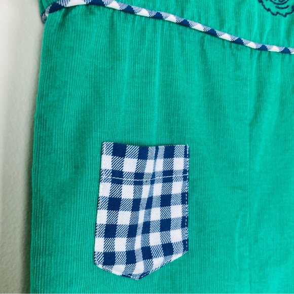 Shrimp and Grits green corduroy tractor motif overalls. Size 6 months - Picture 3 of 6
